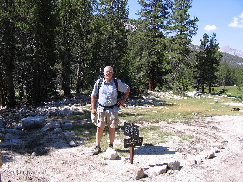 IMG_1588.JPG - Mike at trail junction near Wallace Creek - After some nice fishing!