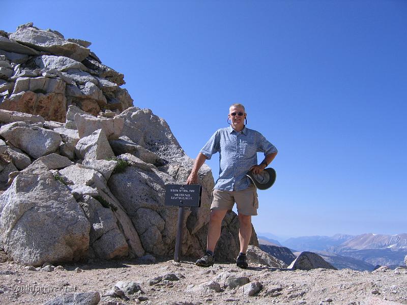 IMG_1606.JPG - Mike at top of Forester Pass - He actually looks happy!