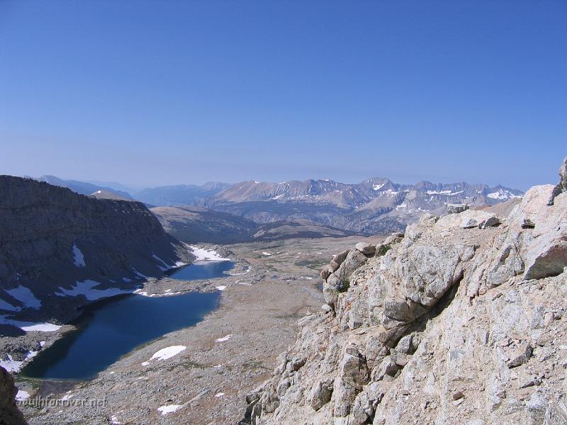 IMG_1609.JPG - View south at lakes below Forester Pass - Last night's campsite is to the right of the furthest lake