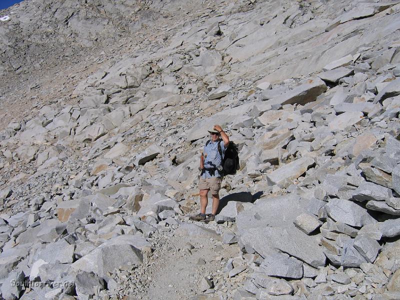 IMG_1691.JPG - Mike on trail up Mather Pass - More rocks!