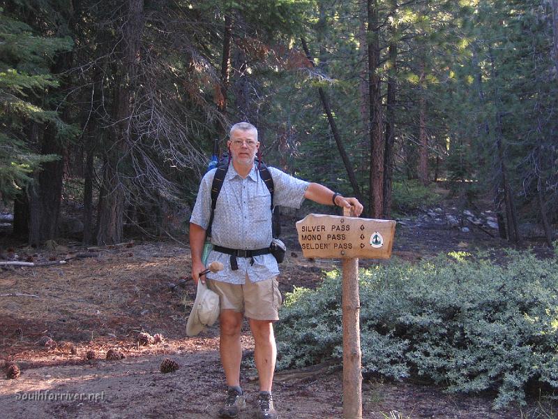 IMG_1810.JPG - Mike at trail junction to Silver Pass in the morning