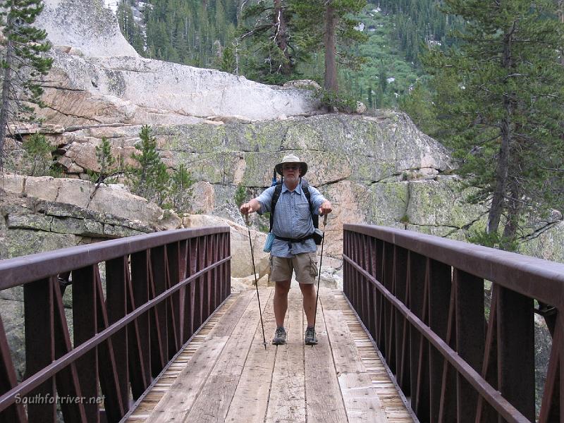 IMG_1845.JPG - Mike on bridge across Fish Creek